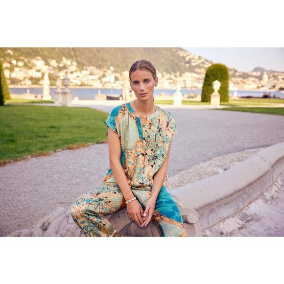 NWT SOYA CONCEPT Emly 2B Satin Boho Print Trousers - Picture 6 of 11